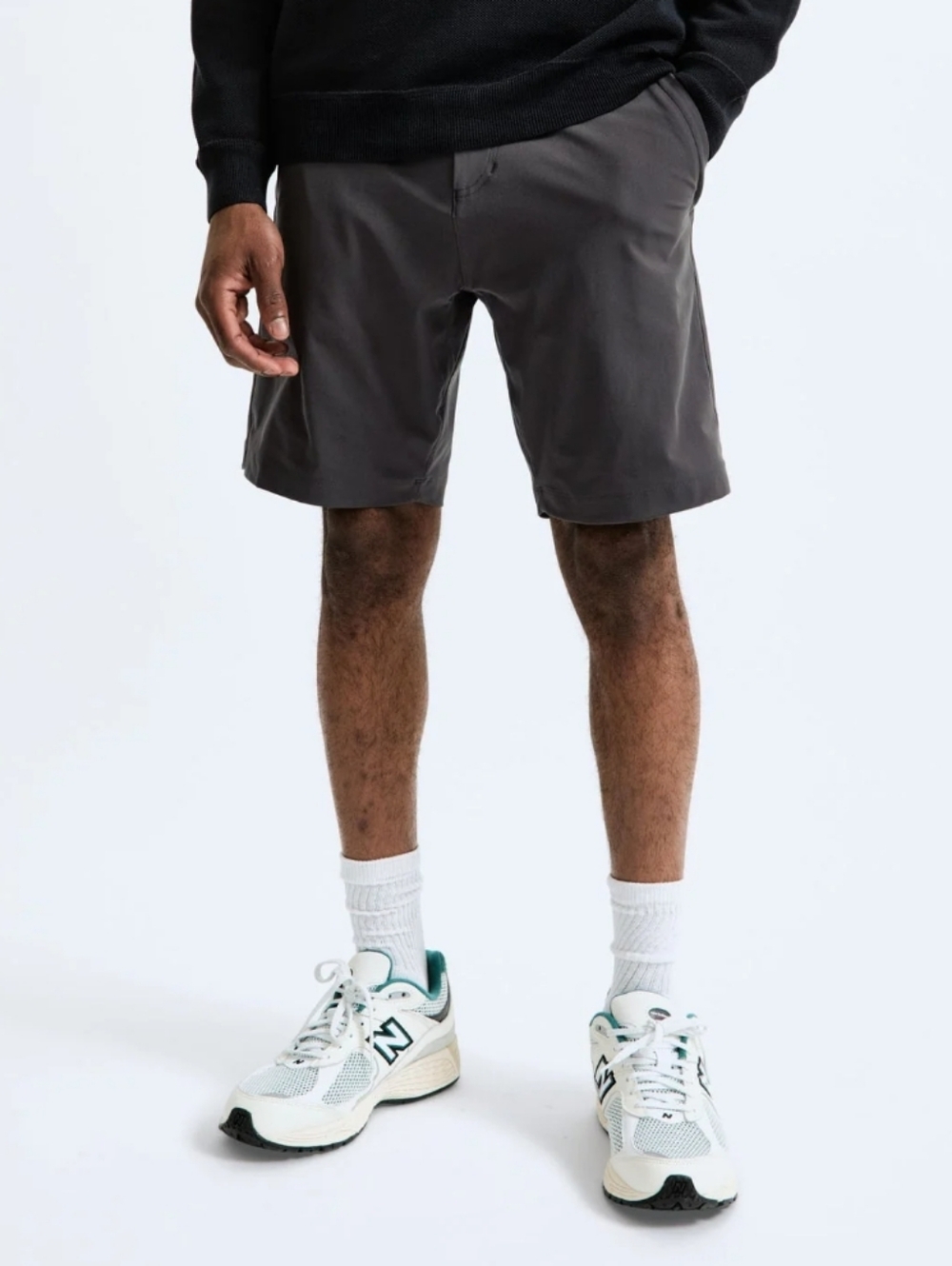 Reigning Champ Stretch Warp Knit Standard Coach's Short Mens Gray